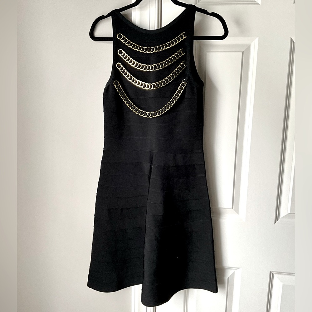 Herve Leger chain bandage dress